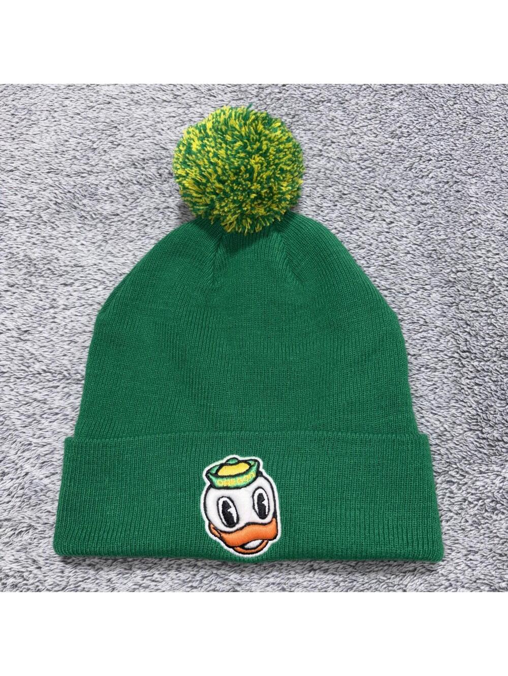 OREGON DUCKS Zephyr Graf-X Green Knit Beanie Stocking Hat Adult Unisex OS NWOT